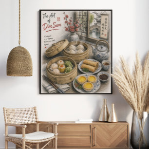 Die Kunst des Dim Sum   Traditioneller chinesische Poster