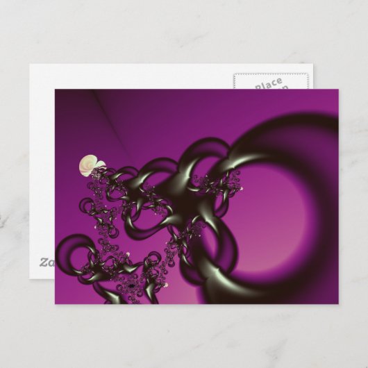 Die Kunst des feinen Fraktals wird verworren Postkarte (Vorne/Hinten)