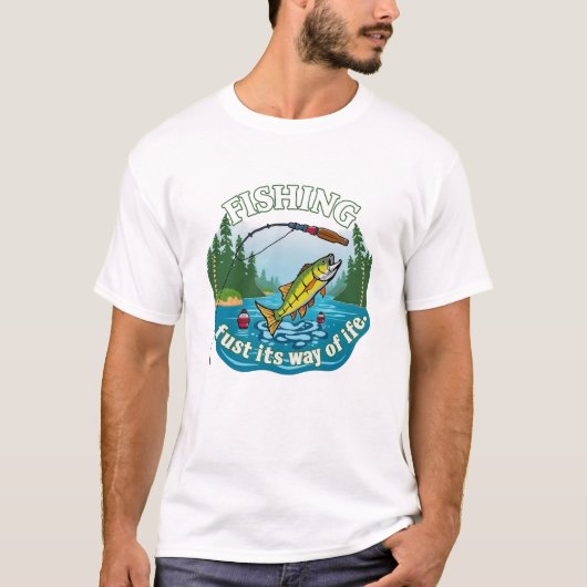 Die Kunst des Fischens T-Shirt (Vorderseite)