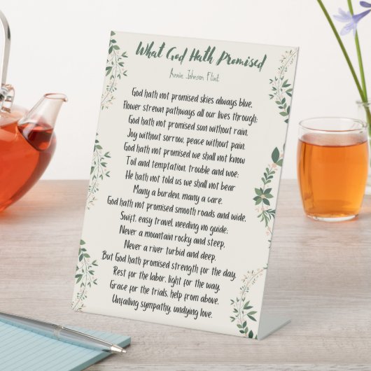 Die Kunst des Friedens, was Gott versprochen hat Sockelschild (In Situ)