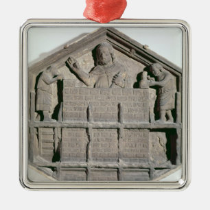 Die Kunst des Gebäude, sechseckige dekorative Silbernes Ornament