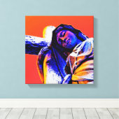 Die Kunst des Glaubens als Friedhof behalten Leinwanddruck (Insitu (Holzboden))