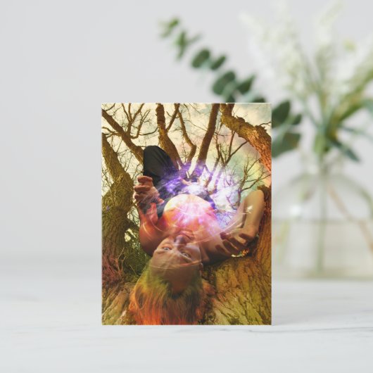 Die Kunst des "Hanged Man Tarot Card" Postkarte (Stehend Vorderseite)