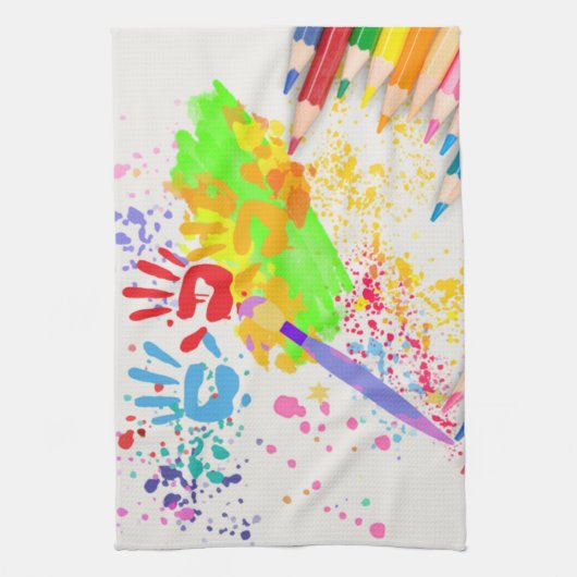 Die Kunst des Kindes Geschirrtuch (Vertikal)