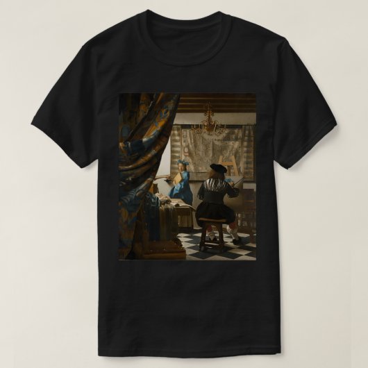 Die Kunst des Malens 1668 Johannes Vermeer T-Shirt (Design vorne)