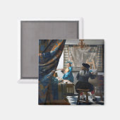 Die Kunst des Malens, Johannes Vermeer, 1666-1667 Magnet (Vorderseite/Rückseite)