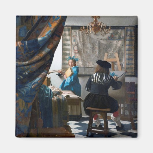 Die Kunst des Malens, Johannes Vermeer, 1666-1667 Magnet (Vorne)