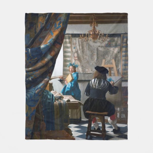 Die Kunst des Malens, Johannes Vermeer Fleecedecke (Vorderseite)