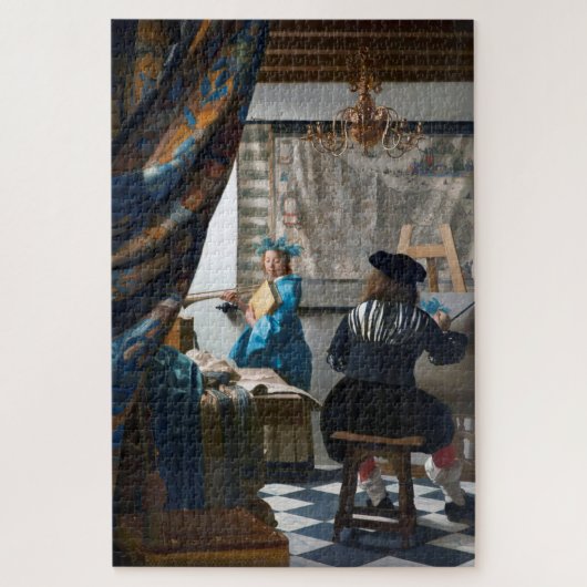Die Kunst des Malens, Johannes Vermeer Puzzle (Vertikal)