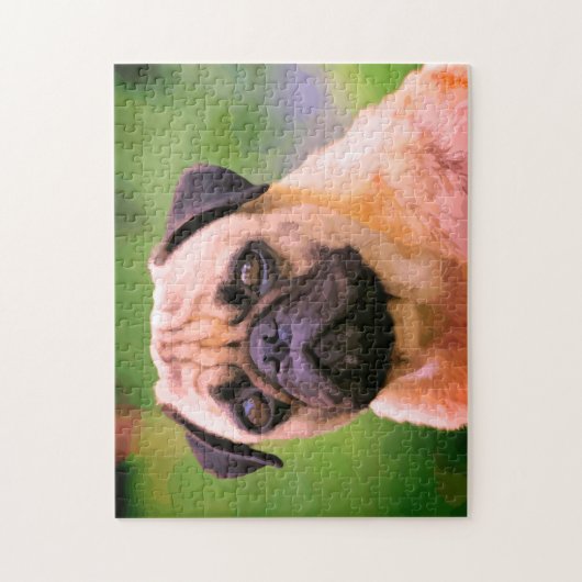 Die Kunst des Mops Hunde Puzzle (Vertikal)