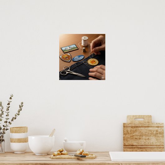 Die Kunst des Nähens Poster (Küche)