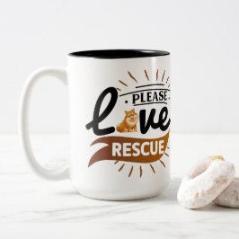 Die Kunst des positiven Hundes | Motivierend Angeb Zweifarbige Tasse