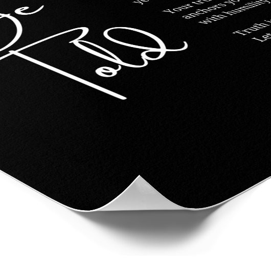 Die Kunst des Poster-Poster-Designs von Truth Be T Poster (Ecke)