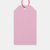 Die Kunst des rosa Geschenkverpackens Geschenkanhänger (Rückseite)