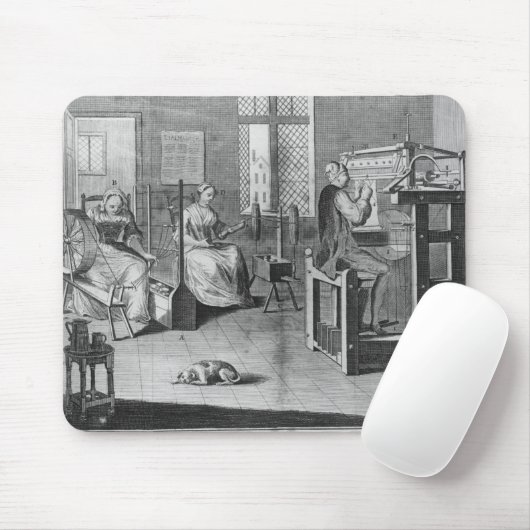 Die Kunst des Strumpf-Rahmen-Arbeit-Strickens Mousepad (Mit Mouse)