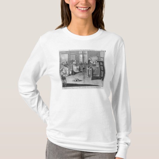 Die Kunst des Strumpf-Rahmen-Arbeit-Strickens T-Shirt (Vorderseite)