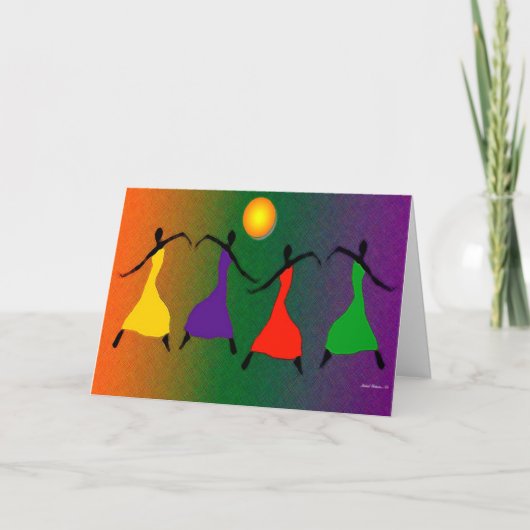 Die Kunst des Tanzes Dankeskarte (Vorderseite)