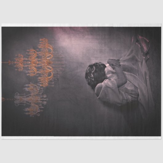 Die Kunst des Traurigkeitszweigs: Dekoupage Tissue Seidenpapier (Vorderseite)