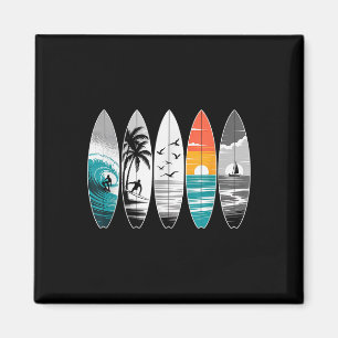 Die Kunst des tropischen Surfbretts für Beach Vibe Magnet