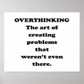 Die Kunst des Überdenkens - ein lustiger Büro Humo Poster (Vorne)