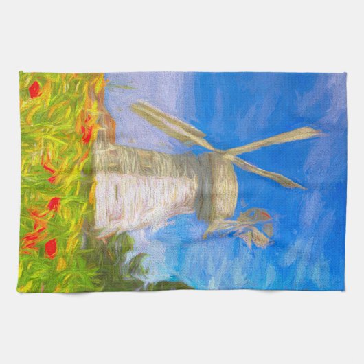 Die Kunst des Windmühle Geschirrtuch (Horizontal)