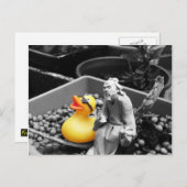 "Die Kunst des Zen" Rubber Duck Postcard Postkarte (Vorne/Hinten)