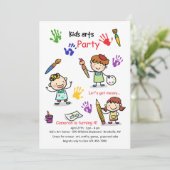 Die Kunst-Einladung des Kindes Einladung (Stehend Vorderseite)