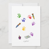 Die Kunst-Einladung des Kindes Einladung (Rückseite)