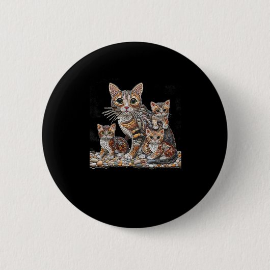 Die Kunst, Felsen in Form einer Katze anzuordnen Button (Vorderseite)