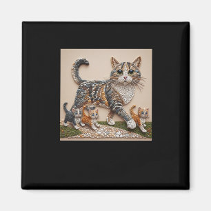 Die Kunst, Felsen in Form einer Katze anzuordnen Magnet