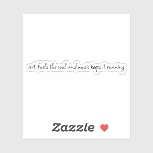 Die Kunst heizt das Soul kundenspezifisch geschnit Aufkleber (Blatt)