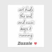 Die Kunst heizt das Soul kundenspezifisch geschnit Aufkleber (Blatt)