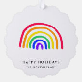 Die Kunst Ihres Kindes | Zeichnend Kinder hochlade Ornament Karte (Rückseite)