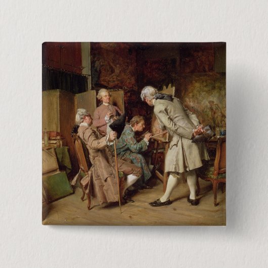 Die Kunst-Liebhaber oder der Maler, 1860 (Platte) Button (Vorderseite)