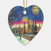 Die Kunst Londonlamplighter-Themse Gordon Bruce Keramikornament (Links)