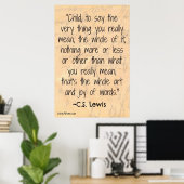 Die Kunst und die Freude an Words Poster (Heimbüro)