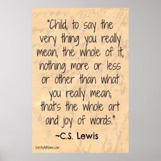 Die Kunst und die Freude an Words Poster