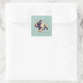 Die Kunst unter dem Blau Quadratischer Aufkleber (Tasche)