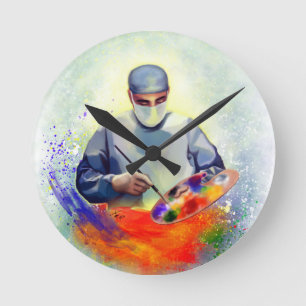 Die Kunst von Medizin Runde Wanduhr
