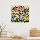 Die Kunst von Rugby - Drucken Poster (Küche)