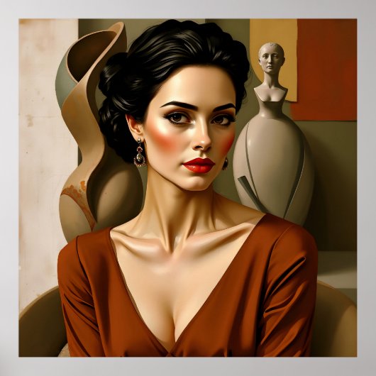 Die Kunst zwischen uns - buntes Portrait Poster (Vorne)