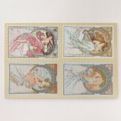 Die Künste 1898 von Alphonse Mucha Puzzle (Horizontal)