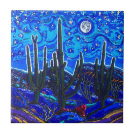 Die Kunstfliese "Starry Night Over Arizona" Fliese