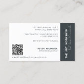 Die Kunsthandwerkskarte White Artist Visitenkarte (Rückseite)