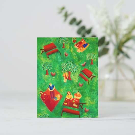 Die kunsthistorische Akrylenmalerei Postkarte (Stehend Vorderseite)