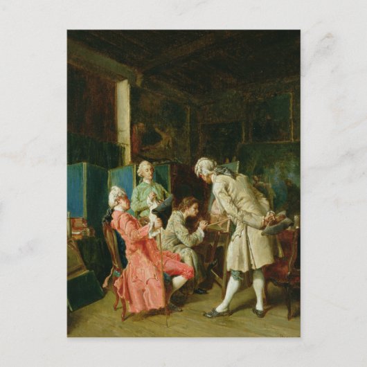 Die Kunstkritiker von 1878 Postkarte (Vorderseite)