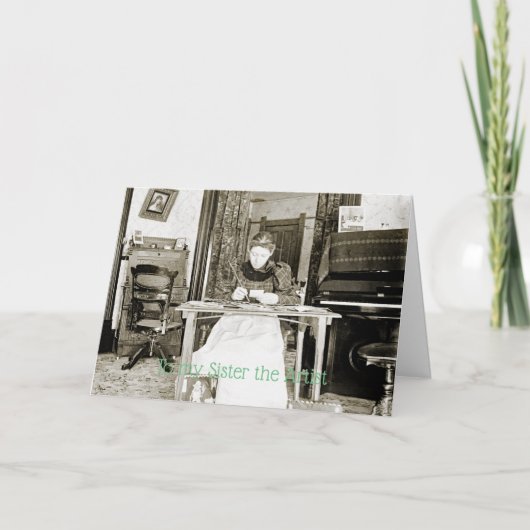 DIE KÜNSTLERIN DER 1890ER JAHRE FOTOGRAPH ARTISAN KARTE (Vorderseite)