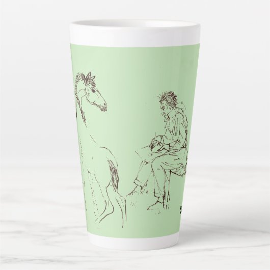 Die Künstlerin Latte Tasse (Vorderseite)