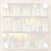 Die künstlerische Aquarellfarbe der Rückseite der  Glasuntersetzer (Rückseite)