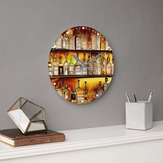 Die künstlerische Aquarellfarbe der Rückseite der  Große Wanduhr (Büro)